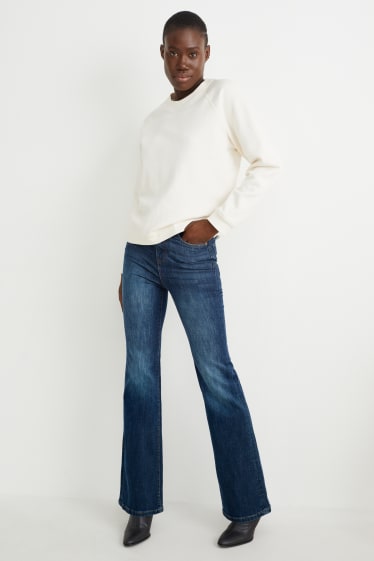 Women - Flared jeans - high waist - LYCRA® - blue denim