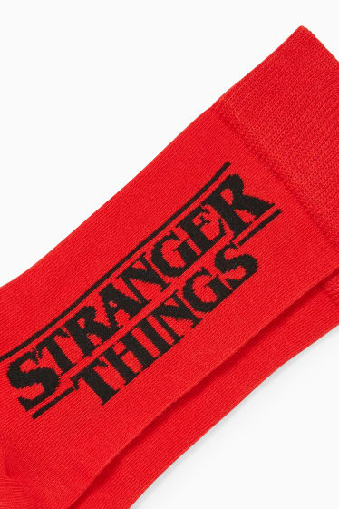 Herren - Socken mit Motiv - Stranger Things - rot