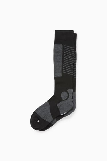 Dámské - Lyžařské ponožky - černá/šedá
