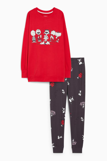 Damen - Pyjama - Peanuts - rot