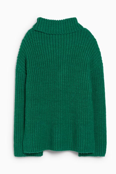 Femmes - Pullover à coll roulé - vert