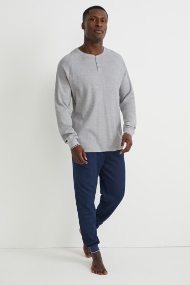 Men - Pyjamas - gray / dark blue