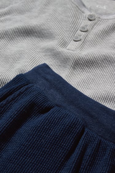 Men - Pyjamas - gray / dark blue