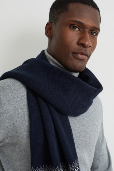 Home - Fulard amb serrells - blau fosc