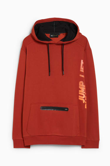 Men - Hoodie  - dark orange