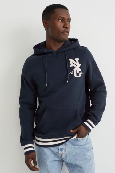 Heren - Hoodie - donkerblauw