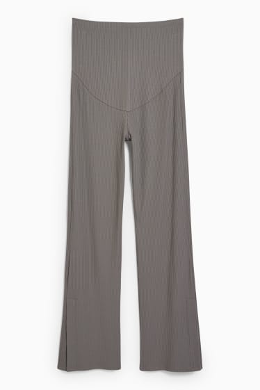 Women - Jersey maternity trousers - flared - taupe