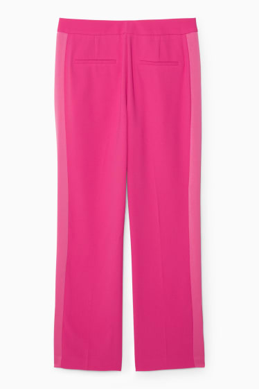 Women - Trousers - high waist - straight fit - pink