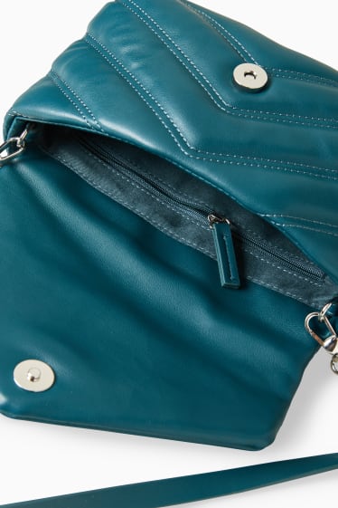 Dames - Kleine schoudertas met afneembare riem - groen