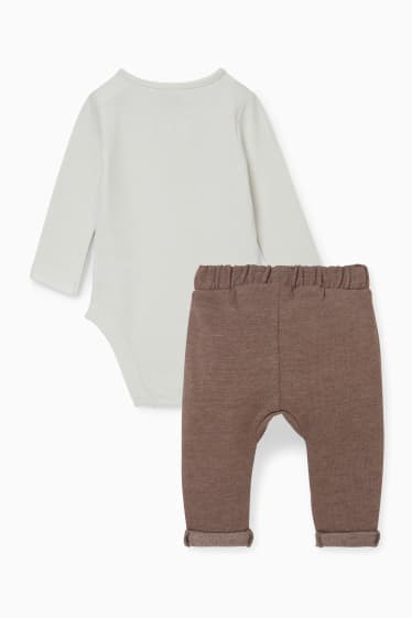 Babys - Baby-Outfit - 2 teilig - cremeweiß