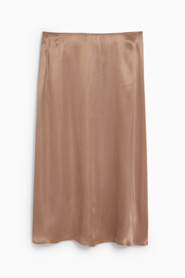 Femmes - Jupe en satin - marron