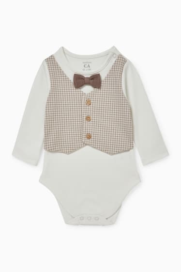 Babys - Baby-Outfit - 2 teilig - cremeweiß