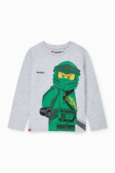 Enfants garçons - Lego Ninjago - haut à manches longues - gris clair chiné