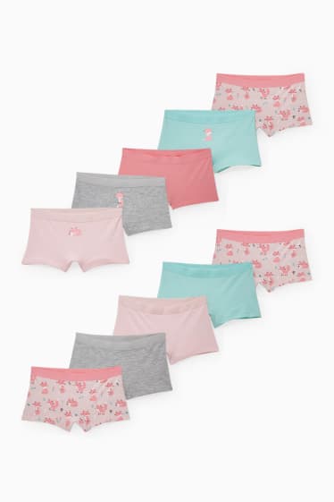 Enfants filles - Lot de 10 - caleçons - vert menthe