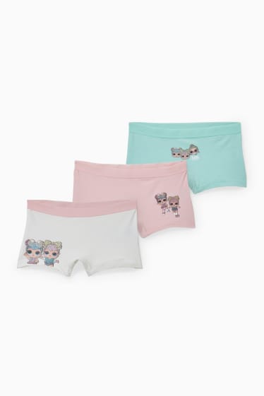 Enfants filles - Lot de 3 - L.O.L. Surprise - caleçons - rose