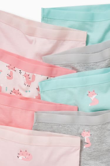 Enfants filles - Lot de 10 - caleçons - vert menthe