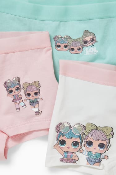 Enfants filles - Lot de 3 - L.O.L. Surprise - caleçons - rose