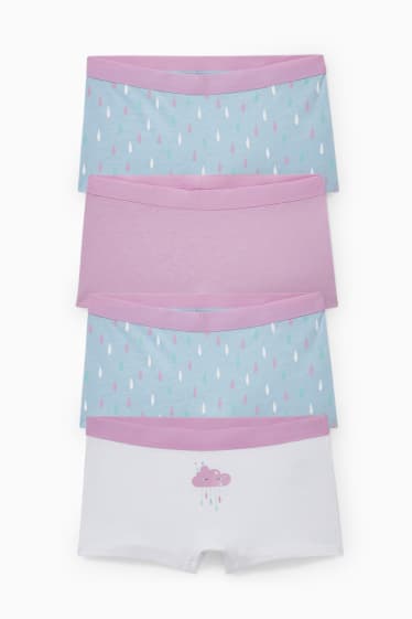 Enfants filles - Lot de 4 - caleçons - bleu clair