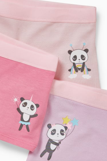Enfants filles - Lot de 3 - caleçons - rose