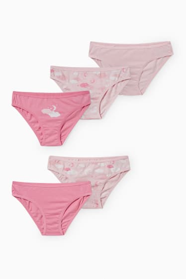 Kinderen - Set van 5 - slip - roze