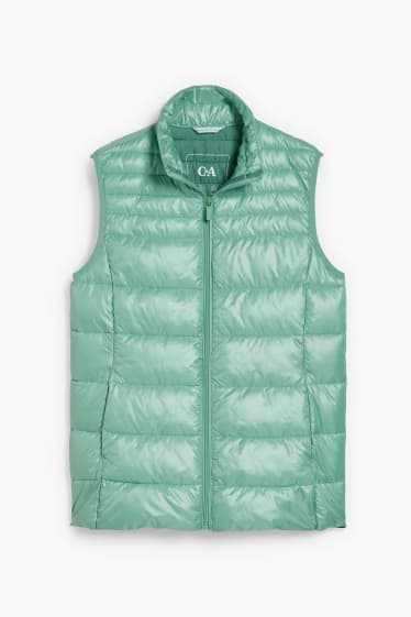 Women - Quilted gilet - light green
