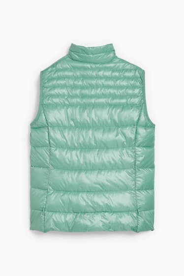Women - Quilted gilet - light green