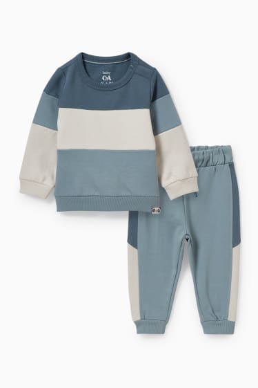 Bébés garçons - Ensemble bébé - 2 pièces - bleu / gris foncé