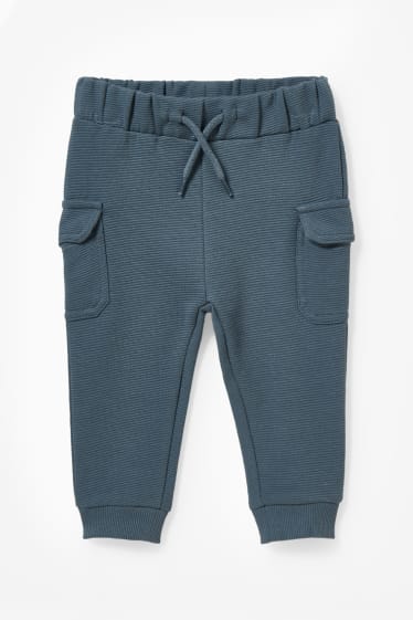Baby Buben - Baby-Outfit - 2 teilig - blau / dunkelgrau
