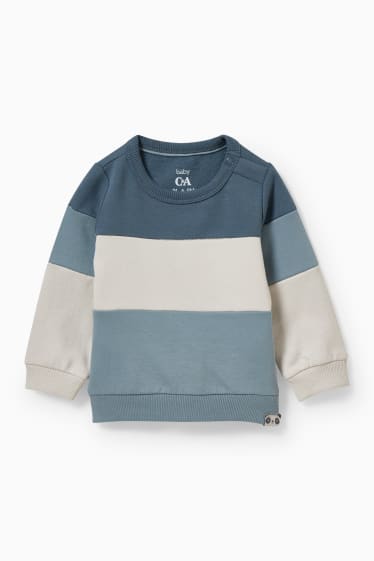 Babys - Baby-outfit - 2-delig - blauw / donkergrijs