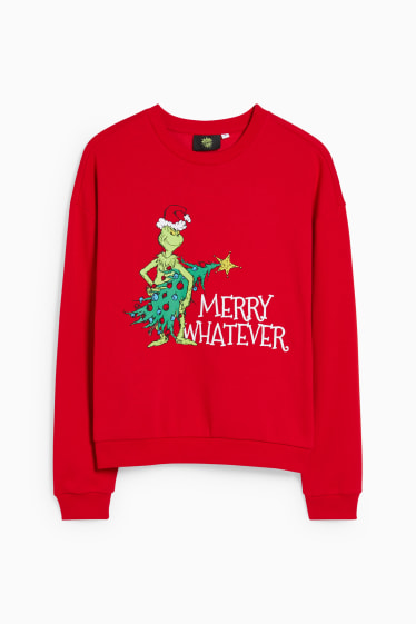 Teens & Twens - CLOCKHOUSE - Weihnachts-Sweatshirt - Der Grinch - rot