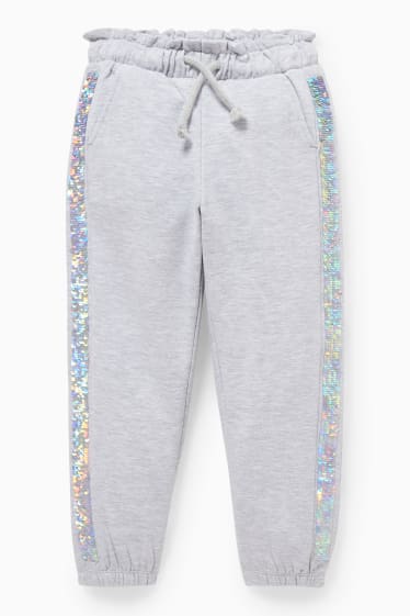 Nen/a - Pantalons de xandall - efecte brillant - gris clar jaspiat