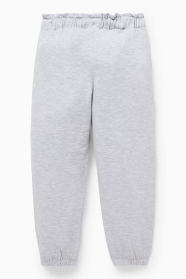 Bambini - Pantaloni sportivi - effetto brillante - grigio chiaro melange