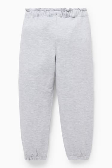 Bambine - Pantaloni sportivi - effetto brillante - grigio chiaro melange