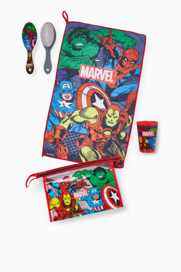 Bambini - Marvel - set da viaggio - 4 pezzi - rosso