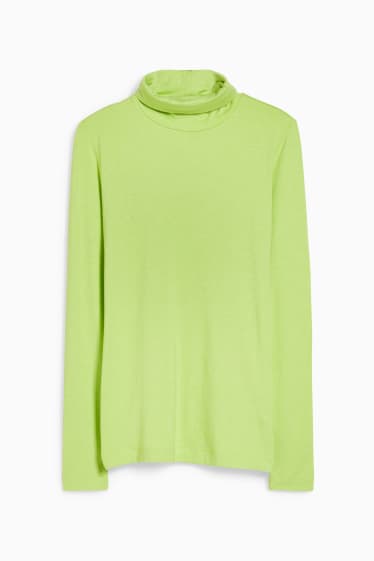 Donna - Maglia dolcevita - verde chiaro