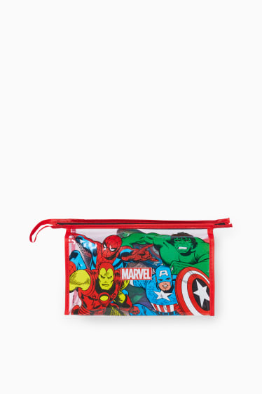 Bambini - Marvel - set da viaggio - 4 pezzi - rosso