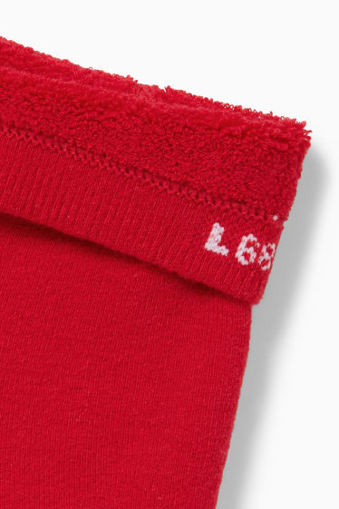 Babies - Baby Christmas thermal tights - red