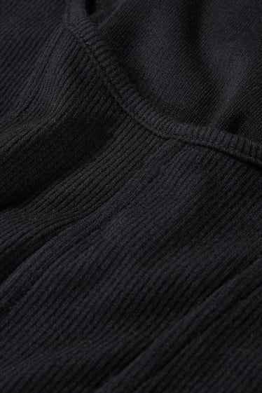 Damen - CLOCKHOUSE - Crop Langarmshirt - schwarz