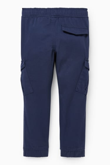 Enfants - Pantalon cargo chaud - straight fit - bleu foncé
