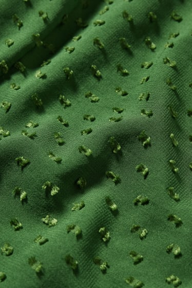 Damen - CLOCKHOUSE - Crop Bluse - gepunktet - grün