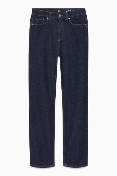 Women - Straight jeans - high waist - LYCRA® - denim-dark blue