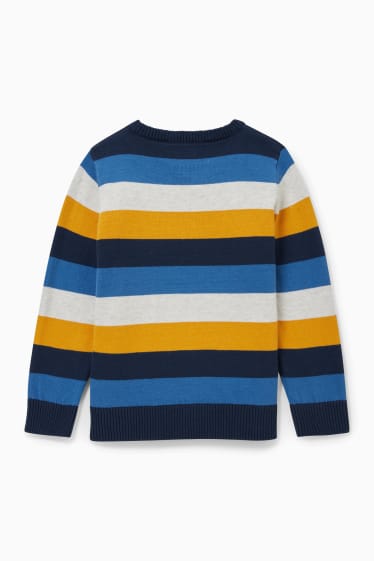 Bambini - Maglione - a righe - blu scuro