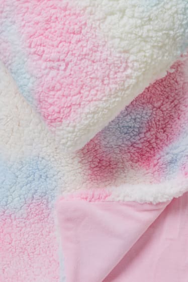 Donna - CLOCKHOUSE - set - cuscino e coperta in pelo teddy - 160 x 130 cm - rosa