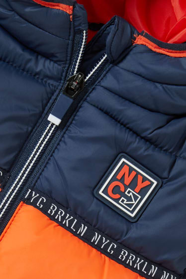 Kinderen - Bodywarmer met capuchon - oranje