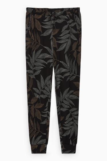 Femmes - Pantalon de pyjama - à motif - noir
