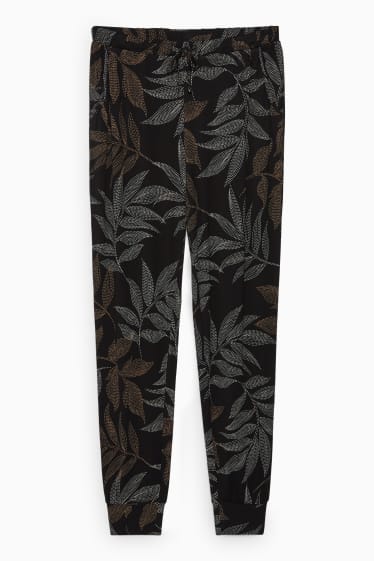 Femei - Pantaloni de pijama - cu model - negru