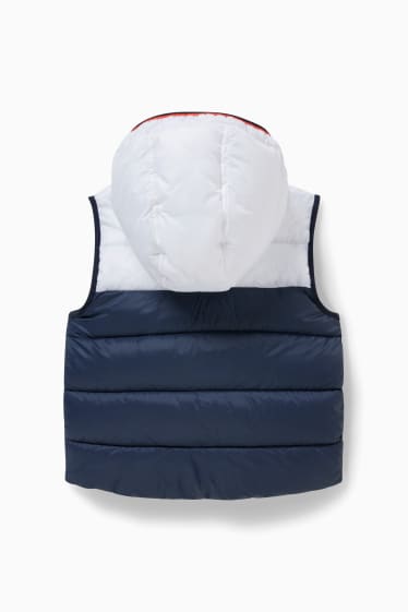 Kinderen - Bodywarmer met capuchon - donkerblauw