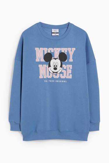 Dámské - CLOCKHOUSE - mikina - Mickey Mouse - světle modrá