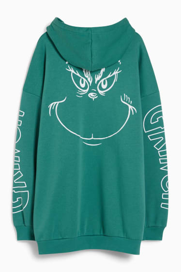 Mujer - CLOCKHOUSE - vestido sudadera navideño con capucha - El Grinch - verde