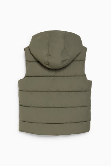 Children - Quilted gilet with hood - dark green